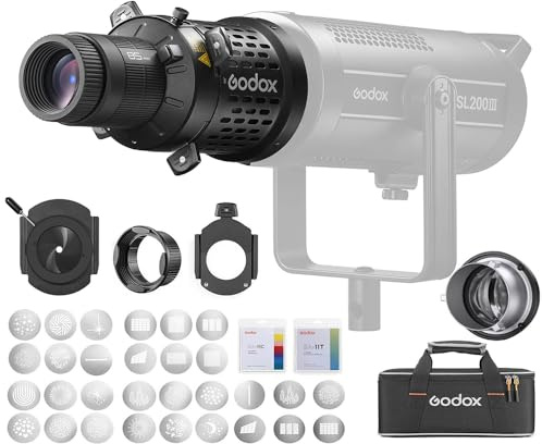 GODOX BLP Projector, Snoot Photography for Bowens Mount S30 SL60W SL60IIBi VL150 VL150II M300D M600D CB60 CB100C CB200B 100X 200X 300D LED Continuous Light (BLP KIT2)