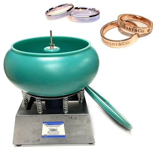 Machine De Polissage Gobelet Vibrant 17 Pouces Pour Bijoux,Pierres Précieuses Jade Outils Lapidaires,Polissage Petites Pièces Métalliques,Pour Polissage Bijoux Et Nettoyage Métaux