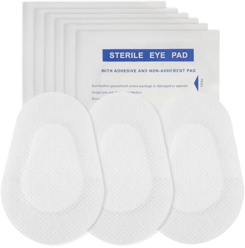 ZJIVQO 20PCS Fabric Eye Patch Adult Eye Pad Sterile Nonwoven Eye Patches Single Use Two-Layer Structure Individual Package Self Adhesive Fabric Comfortable Wound Dressings for Adults