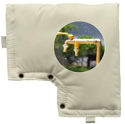 Kingsea Housse de robinet d'extérieur pour l'hiver, protection confortable pour robinet de jardin, 7 couches, étanche, triple protection, protection contre le gel du robinet extérieur