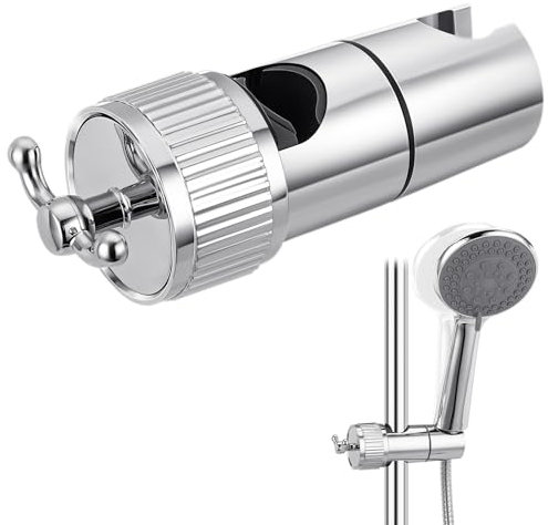 Xialvyu Duschkopfhalterung ohne Bohren, Duschkopf Halterung mit einem Durchmesser von 18-25 mm Verstellbar Brausehalter 360° Drehbar Handbrause Halterung Universal
