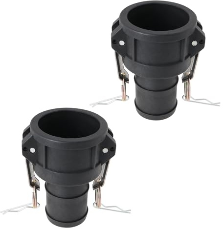 SG Store 2 Pezzi 2 PP Pompa Di Scarico C Adattatore Camlock Femmina Raccordo Tubo Adattatore Per Tubo Da Giardino Olio Carburante Acqua Raccordo Serbatoio IBC Barili IBC