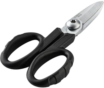 TRUE CABLE Kevlar Shear Scissors, 5.50, Industrial Grade High Carbon Steel, Fiber Optic Cable Cutter for Kevlar, Dyneema, Technora, Carbon Fiber, Fiberglass