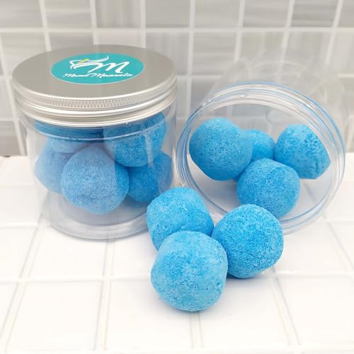 Pack regalo Tarro de 7 mini bombas efervescentes para manicura y pedicura - Aroma Bergamota y lavanda – Alivia los pies cansados - Ablandan durezas, uñas y cutículas