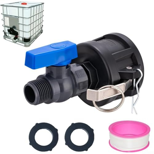 IBC Tote Adapter,3/4 Inch Male Thread 2 Inch Cam Lock Water Tank Connector Adapter For 275-330 Gallon IBC Tote Tank