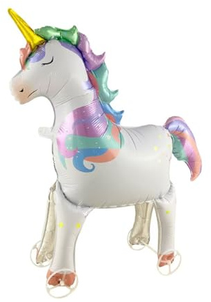 ZHITENG Folienballon Stehend Mit Rädern Einhorn, Luftballon Tiere 3D Luftballon Stehend Luftballons geburtstag, Luftballons Tiere für Dschungel Deko Geburtstag, Party Animals, Kindergeburtstag Deko