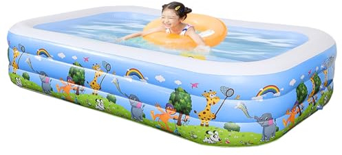 Piscina gonfiabile per bambini, piscina per famiglie, giardino, piscina estiva, piccola | Piscina pieghevole per bambini, robusta piscina per feste in acqua, piscina gonfiabile per terrazza e balcone