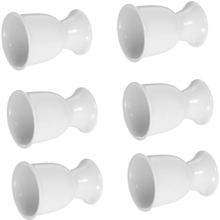 COLLBATH 6 Piezas Hueveras de Cerámica para Desayuno Soportes Elegantes para Huevos Hervidos y Pasados por Agua Vajilla Funcional para Cocina y Organización Nevera