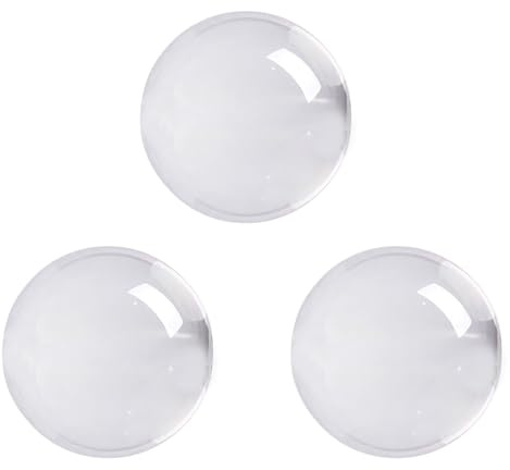 GNURBDILFO 3X Sfera di di Vetro Trasparente di Colore Sfera Curativa Fotografia Oggetti di Scena Decor 60Mm