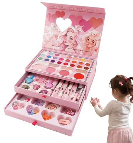 Kit di Trucco per Bambine | Set di Trucco e Bellezza per Bambini Piccoli - Lavabile Giocattolo per Feste Scuola Teatro Laboratori Compleanni