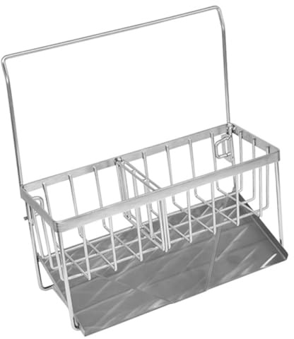 Garneck Stainless Steel Sink Sponge Holder Kitchen Essentials Draining Sponge Rack Sink Rag Shelf for Dishcloth Drying