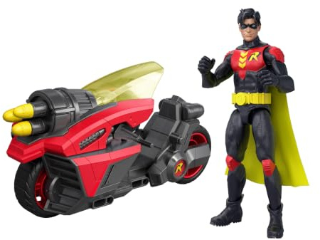 Mattel DC Premier 6.5in Robin Figure & Cycle Vehicle
