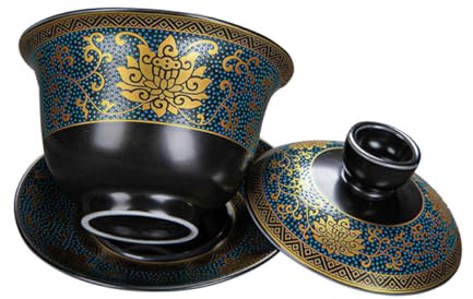NIYANGLE Set di Tazza da Tè Vintage e Zuppiera Classica da Tè in Ceramica Coperchio per Momenti di Relax e Cerimonie in Casa