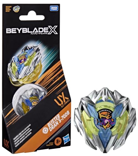 Hasbro Beyblade X Buster Dran 5-70DB UX Booster Pack Set mit Takara Tomy Kreisel (Ausdauer-Typ), Kampfkreisel-Spiel, Spielzeug, ab 8 Jahren