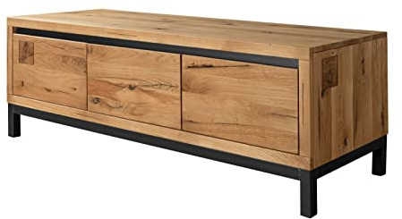 MASSIVMOEBEL24.DE | VILLANDERS TV-Board 153x55x54 Wildeiche geölt, Farbe:Natur geölt, Größe:153x55x54 cm (BxTxH)