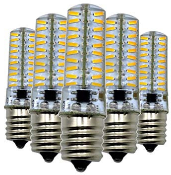 XUMI E17 5W Luce del Cereale, 5pcs Casa LED Bulbs 80LEDs SMD 4014 Lampada LED del Silicone di Risparmio Energetico Luce Decorativa qualità (Color : Warm White Light)