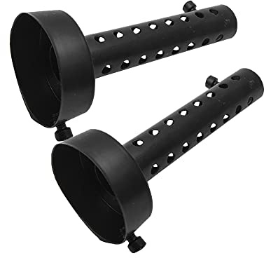 Baceyong 2pcs 35mm Universal Motorrad Auspuff Schalldämpferrohre, abnehmbare Motorrad Auspuff Endschalldämpfer, schwarz