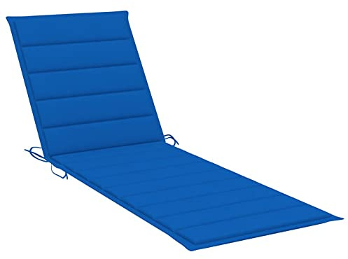 Sonnenliegen-Auflage, wasserabweisendes Oxford-Gewebe mit weicher Schaumstofffaserfüllung, 200x70x3 cm, Königsblau, für Gartenliegen, Terrassenmöbel und Indoor-Sitzgelegenheiten