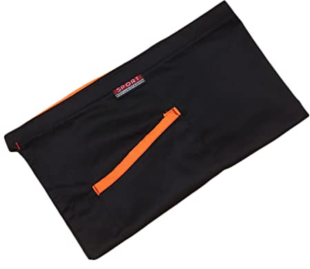 Operitacx Grembiule Corto Unisex Con Tasche Grembiule Da Lavoro Per Cucina e Protezione Ottimale Per Nero Con Arancione