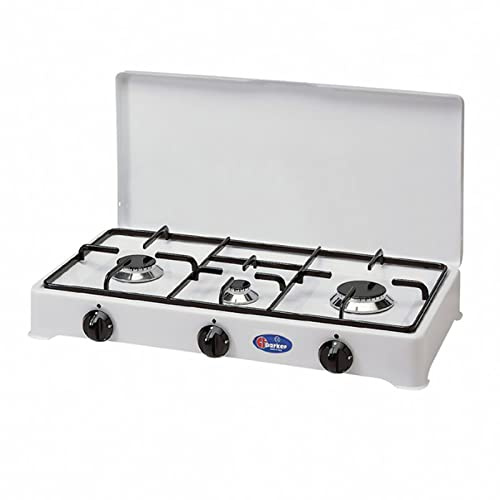 La zappa Réchaud à gaz de camping 3 brûleurs Parker flamme réglable Made in Italy