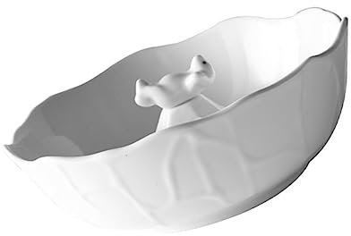 Operitacx Dessertschale Weiß Aus Keramik Servierschale Für Salat Obst Und Snacks Praktischer Küchenhelfer Mit Stilvollem Design Für Zuhause