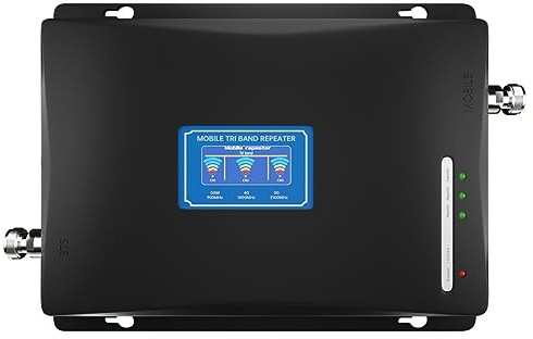 JMT Amplificador de señal celular de triple banda 4G 2G 3G 4G repetidor 900+1800+2100Mhz GSM/DCS/WCDMA amplificador de señal (sólo el búster)
