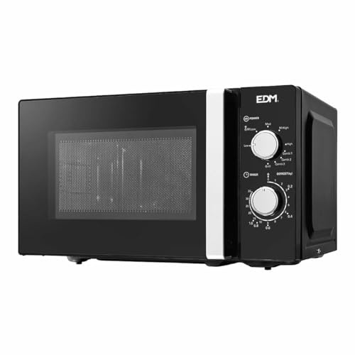 EDM Microondas con Grill 07413 Black Design Negro 1000 W 700 W 20 L