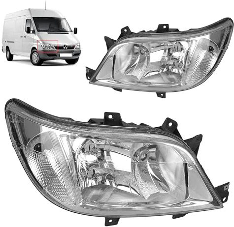 Generisch Scheinwerfer Set Passend Für Mercedes Sprinter W903 W902 W901 Links+Rechts mit Stellmotor und Nebel 2001-2006