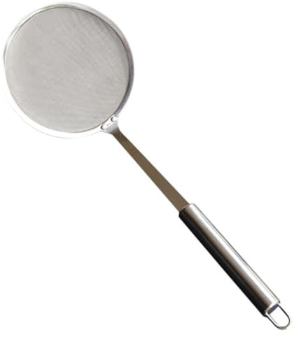 Amosfun Küchensieb Aus Edelstahl Netzsieb Für Kochen Und Braten Edelstahlsieb Als Schaumlöffel Mit Griff Praktisches Aufhängeloch Für Platzsparende Aufbewahrung