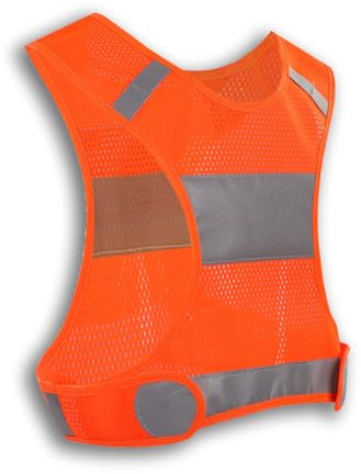 equlup Sicherheitsweste, Outdoor-Radsport-Reflektorweste, leichte Laufweste, Sport-Sicherheitsweste, Arbeits- und Bauweste für Radsport-Freiwillige (Orange-XL-Größe)