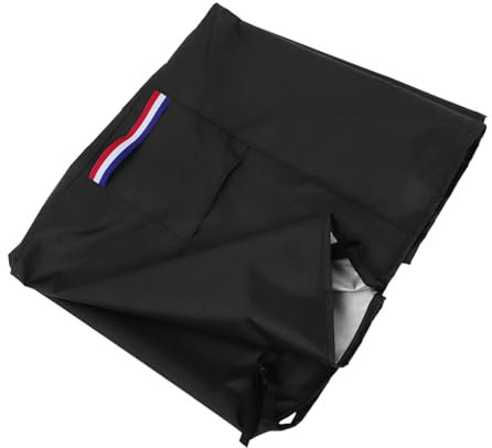 Housse Carrée pour Foyer Extérieur Noir 420d, 1 Pièce