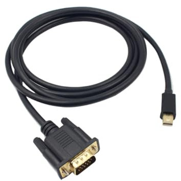 EXCEART 1.8m Convertisseur Mini Displayport vers Vga Câble Adaptateur Standard Connecteurs Plaqués Or Support Résolution