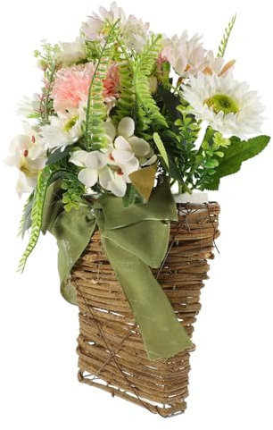 ERINGOGO Cesto Decorativo Con Fiori Artificiali Realistici Composizione Di Ciclamino Per Decorazione Casa Ufficio e Eventi Speciali