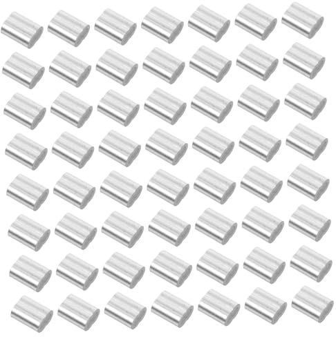 Alipis 60 Piezas De Cable Abrazadera De Cable De Aluminio Manguitos De Diseño Adaptable