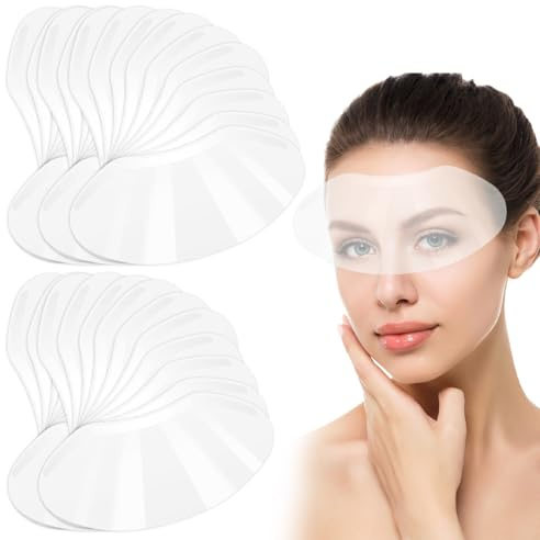 50 Pezzi Protezione per Occhi da Doccia, Copertura del Viso da Parrucchiere, Visiera di Viso Trasparente per Protezione Viso, per Capelli da Parrucchiere Occhi da Doccia Trucco Extension Ciglia