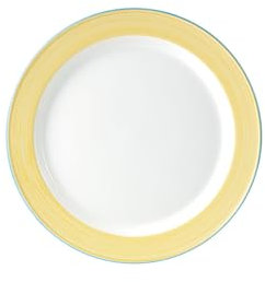 We Can Source It Rio Yellow Slimline Plate 15.75cm (6¼) Box of 36 Porcelain Side Plates Ideal for Bread Desserts Starters and Small Servings Vibrant Hand Glazed Finish Microwave and Dishwasher Safe