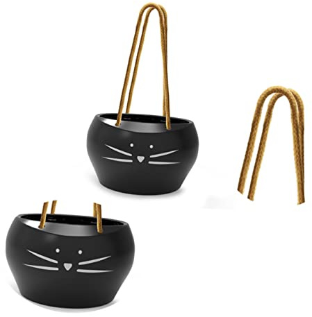 Toyvian Maceta Colgante De Cerámica para Suculentas Bonsái Diseño De Gato Hogar Maceta De Cerámica para Suculentas para Decoración Interior