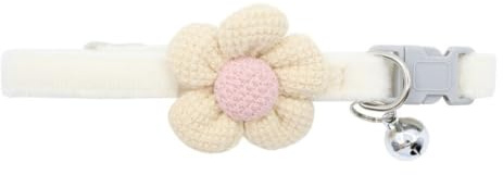 HINAYOSAN Weihnachtliches Haustierkostüm für Hunde und Katzen, Halsschmuck, Blumenhalsband, Halskette, Haustier-Geburtstagszubehör, Hundehalsband, weiche Glocken, Blumen-Halskette, Choker