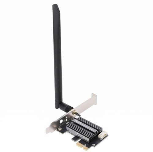 Bewinner Tarjeta PCIe WiFi 6e AX5400 4174Mbps Adaptador de Banda Tri con Bluetooth 5.2 para PC de Escritorio, Tarjeta de Red Inalámbrica de 6 (Antena 8DB)