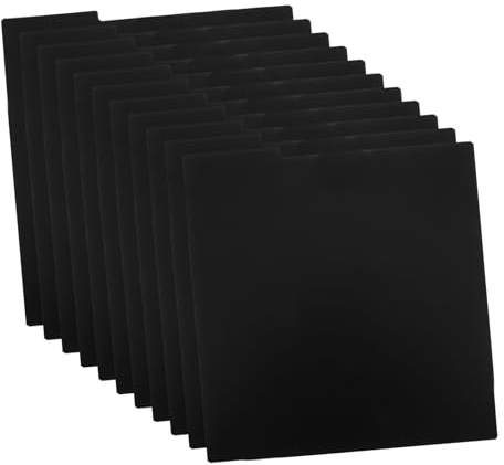 Angoily Séparateurs de Disques Vinyles pour Rangement Multifonctionnel et Réutilisable en PP Noirs 15 Pièces pour et, Design Créatif Bibliothèque Bureau