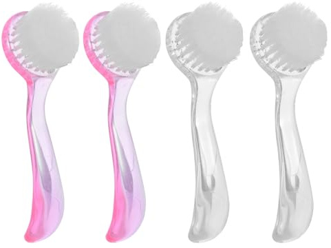 VILLFUL Set 4 Pezzi Spazzole per Unghie con Manico Ergonomico Setole Dure Moderate Pulizia Unghie Mani e Piedi Spazzola Plastica Robusta per Uso Quotidiano e Cucina