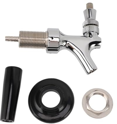 Grifo ajustable para cerveza de barril de latón, controlador de flujo de grifo G5/8 con conector rápido para elaboración casera y uso comercial, dispensador de cerveza de primera (2 pulgadas)