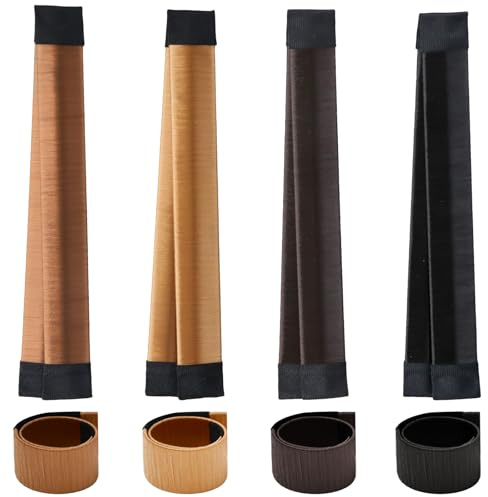 Culinavog 8 Stück Dutt Maker, Flechthilfe Haare für Mädchen & Damen, dutti haarbanduschi für DIY-Haarstyling, dutt hilfe Zubehör Lange und Kurze Haare(Schwarz, Dunkelbraun, Hellbraun, Rotbraun)