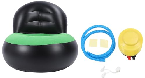 EOJDDPA Canapé Gonflable PVC Flocage Ergonomique Confortable intérieur extérieur canapé d'air pour Salon Balcon Jardin Piscine léger Portable Facile à gonfler dégonfler Durable élégant (Noire)