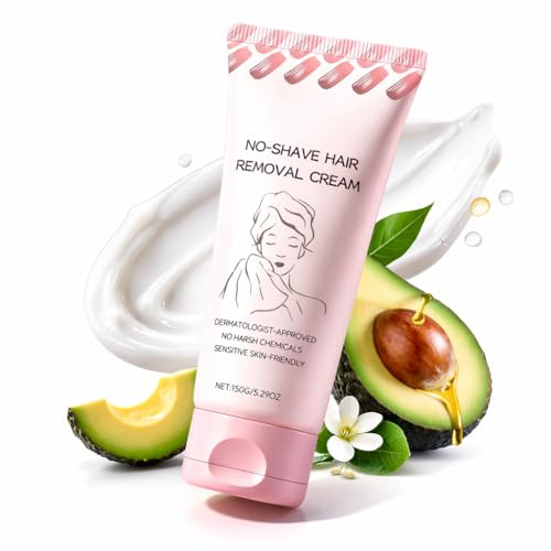 Hair Removal Cream for Women & Men, Sensitive Skin No Shave Body & Facial Hair Removal Cream, Fast Smooth Leg Armpit Bikini Area, Gentle Face Hair Remover for Women At Home