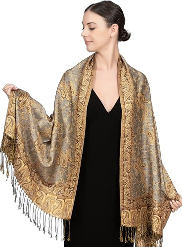 Achillea Pashmina damhalsduk, Gråbrons, 28W x 76L