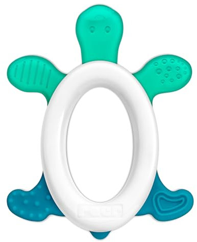 Reer 79203 Kühlbeißring mit Rassel, Cool&Play, weiß