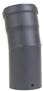 LANZZAS Pellet canna fumaria Pellet canna fumaria Pellet canna 15 ° arco una volta angolata senza pulizia colore grigio Ø 80 mm