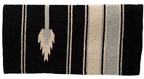 Weaver Leather Unisex-Erwachsene Double Weave Grade A Acrylic Blanket Satteldecke, Pfeil – Schwarz/Creme/Grau, 32 x 32