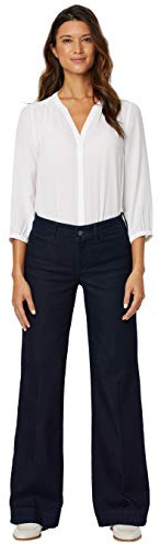 NYDJ Women's Misses Teresa Trouser Jeans-Premium Denim, Dark Enzyme, 14